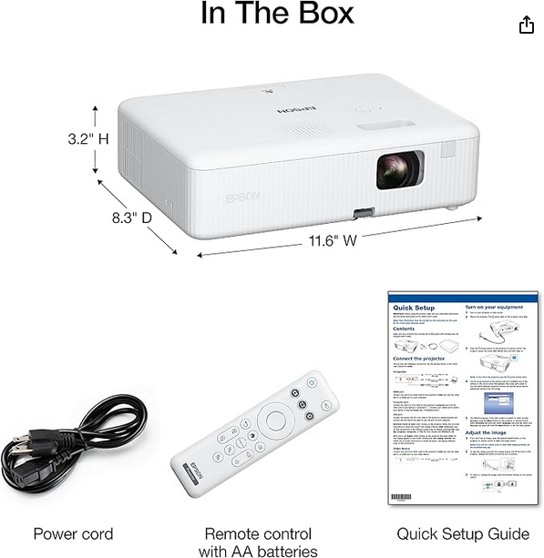 Epson EpiqVision Flex CO-W01 Proyector portátil, 3 chips 3LCD, pantalla ancha, 3000 lúmenes