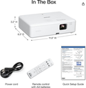 Epson EpiqVision Flex CO-W01 Proyector portátil, 3 chips 3LCD, pantalla ancha, 3000 lúmenes